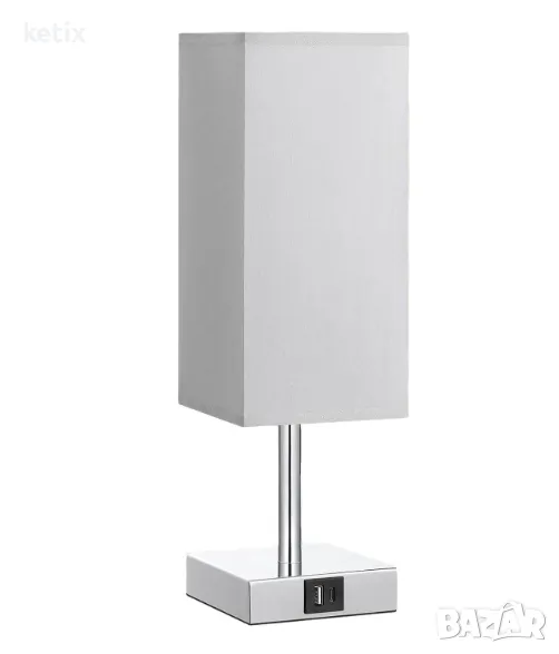 Настолна лампа със сензорно управление с USB A+C портове , снимка 1