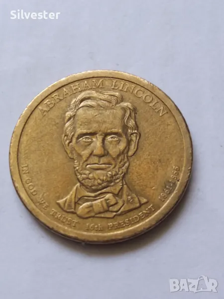 2007, 2008, 2009, 2010 ONE US Dollar coin, Президентски долари-монети, USA, A. Lincoln, Washington., снимка 1