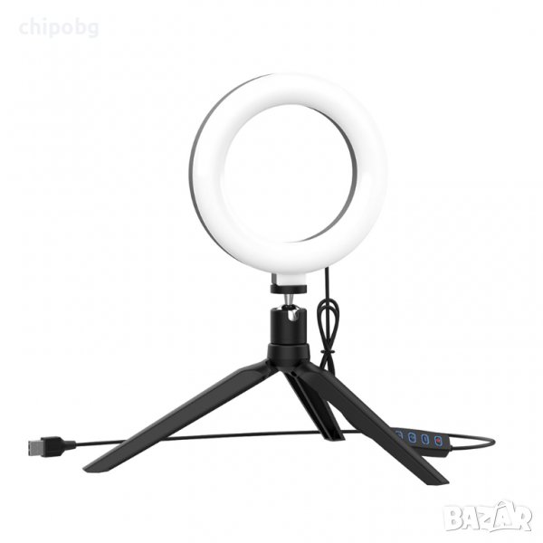 LED Ring осветление One Plus NR9204, 16см, 8.8W, Черен, снимка 1