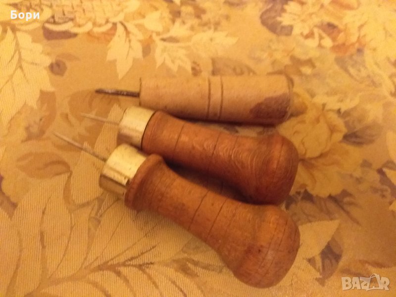 Шило с дървена дръжка 3 броя, снимка 1