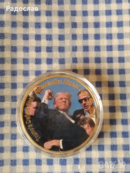 монета / плакет Доналд Тръмп , снимка 1