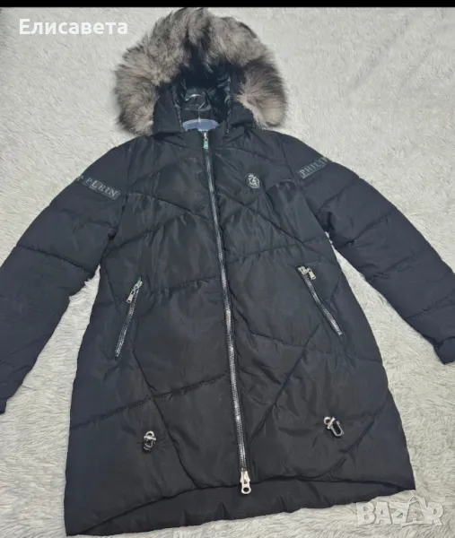 Дамско зимно модерно яке в черен цвят , снимка 1