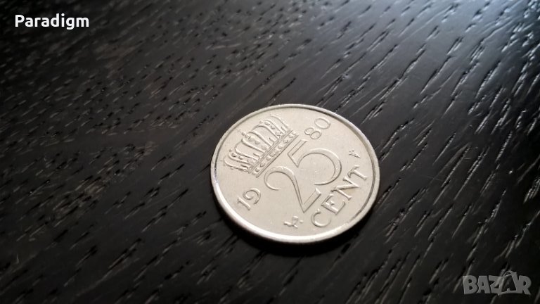 Монета - Холандия - 25 цента | 1980г., снимка 1