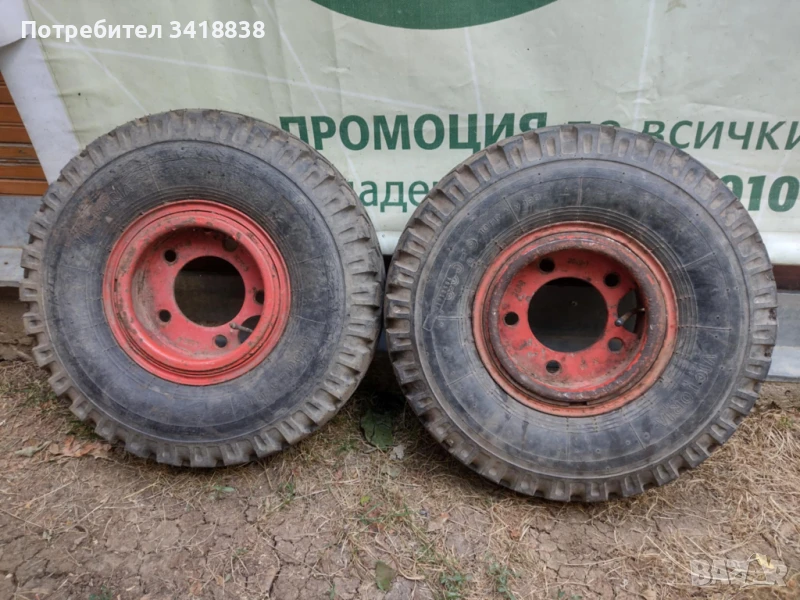 Джанти с гуми - размер 6.00-9, снимка 1