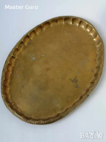 Старинен бронзов поднос- 34,00 х25,00 см, снимка 1