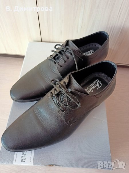 Мъжки / младежки официални, кожени обувки, 40 номер, снимка 1