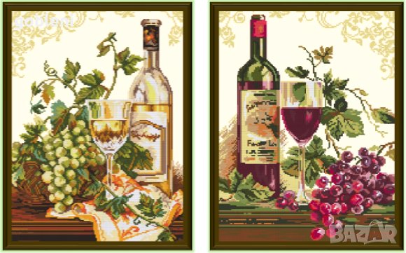 гоблен "ЧЕВВЕНО И БЯЛО" Д46; шев 1:1; размери 35*45 см.;26цвята; 48 лв., снимка 1