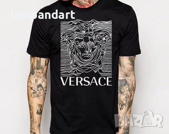 Тениска Versace Медуза в черно, снимка 1