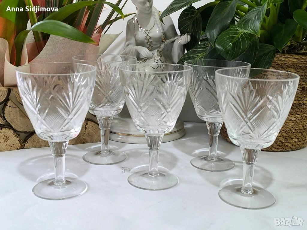 Кристален комплект за вино , снимка 1