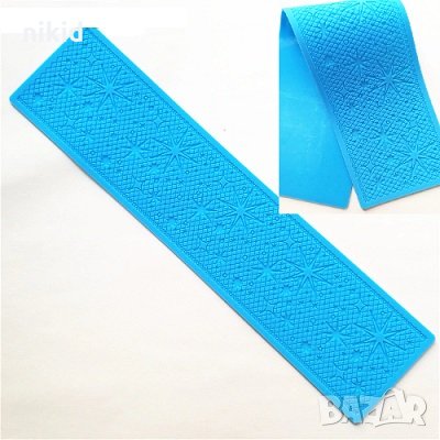 Мрежа със звезди дантела борд силиконов молд форма за украса торта с фондан гъмпейст, снимка 1