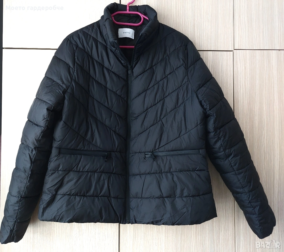 Дамско черно преходно яке размер ХЛ, снимка 1