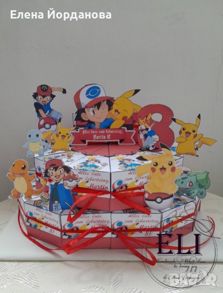 Картонена торта Покемон, снимка 1