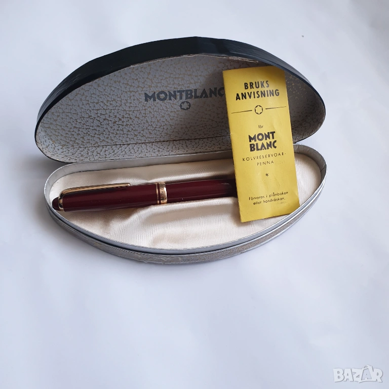 Писалка Montblanc 252 в цвят бордо със златен писец 585, снимка 1