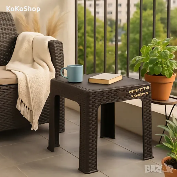 Маса/пластмасова маса-48х48х41 см./маса за тераса/маса за градина/маса за балкон/, снимка 1