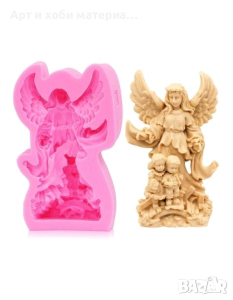 Силиконов молд ангел с дечица, снимка 1
