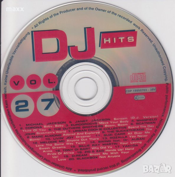 CD диск Various ‎– DJ Hits Vol. 27 без кутия и обложка, снимка 1