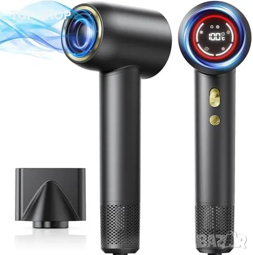 Нов лек Професионален Сешоар с Йонна Защита и Стилен Дизайн GLAM, снимка 1