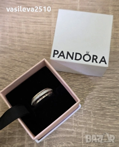 Pandora оригинален дамски сребърен пръстен , снимка 5 - Пръстени - 53891836