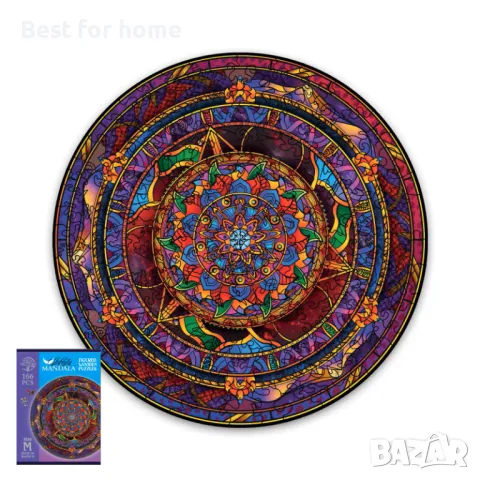 Луксозен дървен фигурален пъзел - два модела- Кучи и Мандала