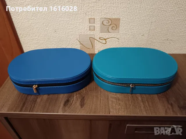 Органайзер за бижута от овална форма от изкуствена кожа с черна кадифена подплата, снимка 11 - Други - 49767777