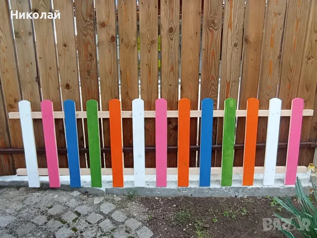 Декоративна дървена ограда за двор градина заведение детска площадка , декоративна дървена оградка