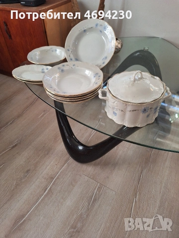 Сервиз За Хранене .Супник С Шест чинии Нов .Неизползван !!!., снимка 2 - Чинии - 53062882