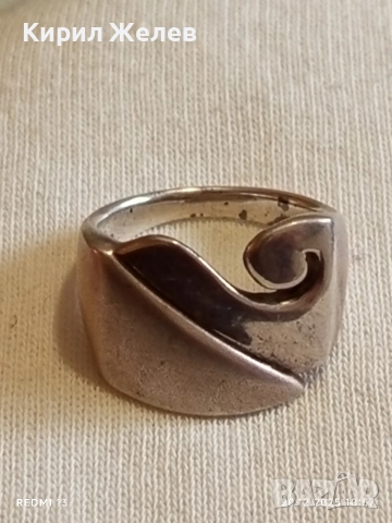 СРЕБЪРЕН ПРЪСТЕН с АБСТРАКТЕН ДИЗАЙН АРТ ДИЗАЙНЕРСКО БИЖУ МАЙСТОРСКА ИЗРАБОТКА 26560, снимка 6 - Пръстени - 52855519
