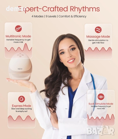 NCVI Отопляема електрическа помпа за кърма, 4 режима и 9 нива, 1 брой, снимка 2 - Помпи за кърма - 54039975