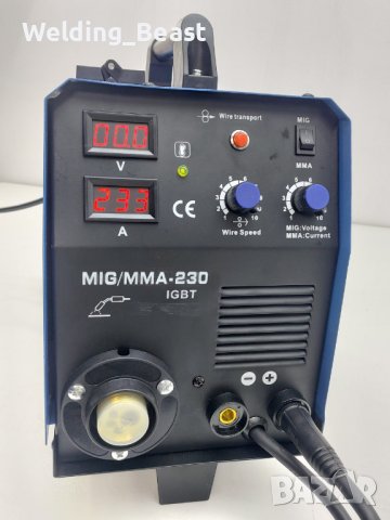 Професионално телоподаващо с електрожен Volt Electric MIG/MMA 230A IGBT, снимка 4 - Други машини и части - 39289955