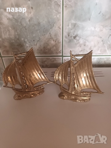Бронзови корабчета за декорация и колекция комплект 