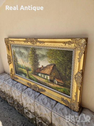 Уникална авторска майсторска холандска картина масло върху платно , снимка 7 - Антикварни и старинни предмети - 51139311