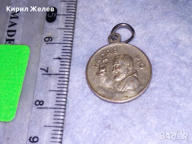 PADRE PIO EX INDUMENTIS Стар ПОСРЕБРЕН РЯДЪК БРОНЗОВ КАТОЛИЧЕСКИ ДВУСТРАНЕН МЕДАЛЬОН ИКОНКА 31285, снимка 5 - Антикварни и старинни предмети - 39857002