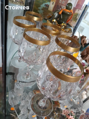 Комплект 6Кристални чаши , снимка 3 - Чаши - 51286579