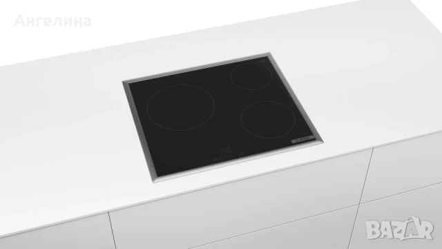 Готварски плот, Bosch PKM645BB2E SER4, Electric cooktop 3 zones, TouchSelect, Restart, 5,7 kW, 60 cm, снимка 4 - Котлони - 51244818
