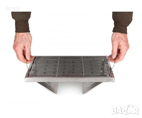 Сгъваемо барбекю Fox Cookware Foldable BBQ компактно стомана, снимка 2 - Екипировка - 54074720
