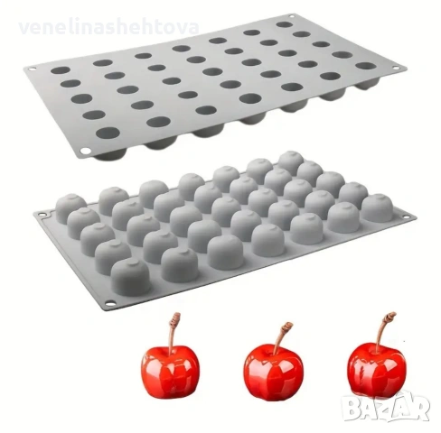 3D 35 броя череши череша силиконов молд форма шоколад бонбони фондан декорация торта мъфини пудинг 