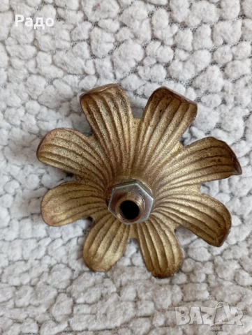 Пет броя месингови цветя - орнаменти месинг, снимка 4 - Декорация за дома - 52049105