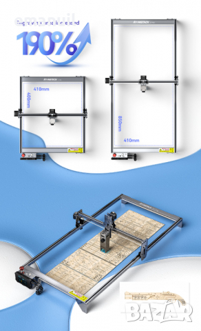 Удължител X/Y оси ATOMSTACK SCULPFUN IKIER CNC лазер лазерно гравиране, снимка 4 - Други машини и части - 36524589