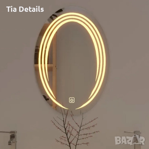 Огледало за баня с LED светлина, снимка 1