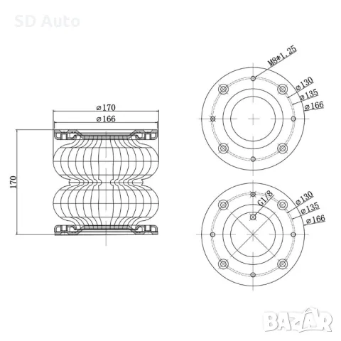 Въздушно окачване за Mercedes Sprinter 2006-2022 г., снимка 6 - Части - 47591548