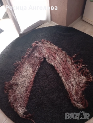 Винтидж ръчно плетиво дамски шал наметало , снимка 9 - Шалове - 51744447