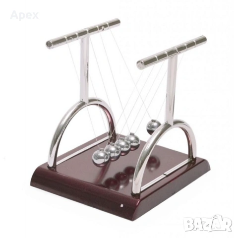 Люлка Махало на Нютон.Метални Топчета за Бюро.Вечен Двигател Перпетуум Мобиле Perpetuum Mobile.Подар, снимка 9 - Подаръци за рожден ден - 54169656