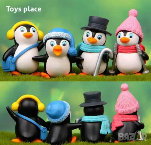 Лот фигурки Пингвини, подходящи за торта или игра, снимка 3 - Фигурки - 50683222