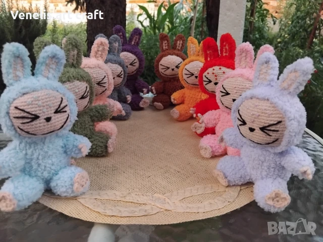 Плетена играчка Лабубу / Labubu , снимка 2 - Други - 50741491