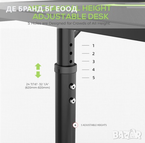 Геймърско бюро ERK-IMOD-47B, снимка 3 - Бюра - 31880333