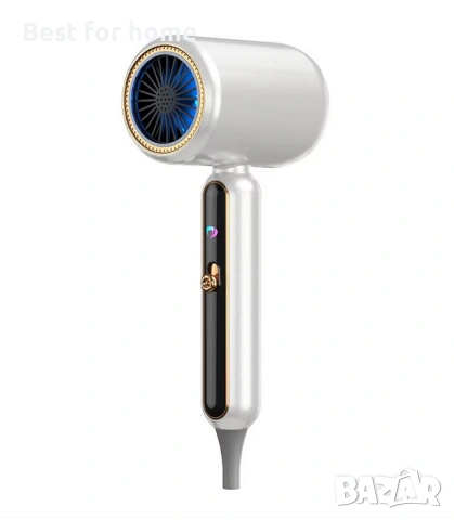 Сешоар, професионален йонен, с променливотоков двигател 2400 W за пътуване с дифузер