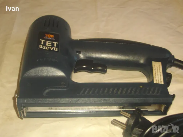 Немски Електрически Дърводелски Тапицерски ТАКЕР КОМБИНИРАН скоби пирони до 16мм ОТЛИЧЕН Top Craft , снимка 4 - Други инструменти - 47601706
