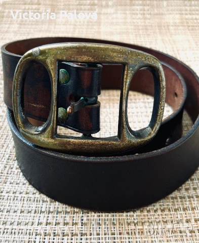 Дамски колан  vintage естествена кожа, снимка 2 - Колани - 50622061