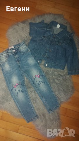 Лот дънково яке и дънки, снимка 1