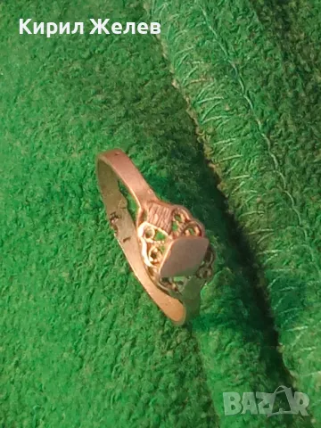 СТАРИНЕН СРЕБЪРЕН ПРЪСТЕН СРЕБРО 900 ПРОБА АЖУРНА РЪЧНА МАЙСТОРСКА РЯДКА ИЗРАБОТКА 44297, снимка 14 - Антикварни и старинни предмети - 46235204